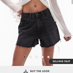 Women's Black Denim Shorts